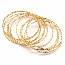 10pcs 30/50MM Twisted Large Circle Stainless Steel Gold Plated for Diy Connectors Earring Bezel Blank Jewellery Making Supplies