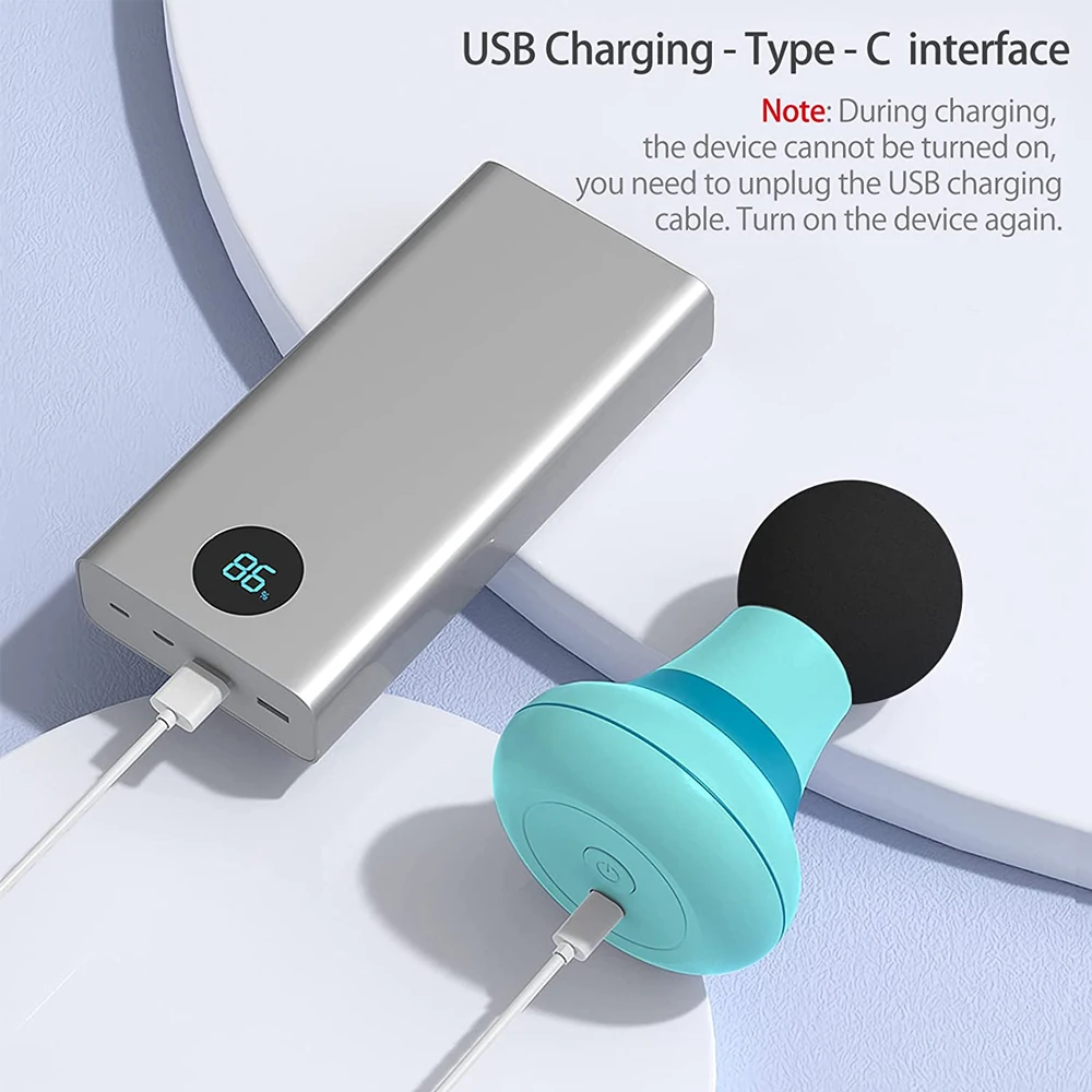 Mini Handheld Massage Gun Deep Tissue Electric Muscle Percussion Device Massage Machine for Travel Home Daily Relax