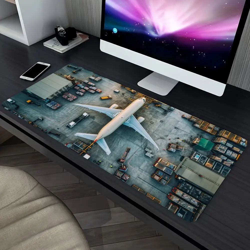 Airplane Aerial View Extended Gaming Mouse Pad Non-Slip Rubber Base Large Desk Mat Keyboard Mouse pad For Laptop PC Gaming Setup