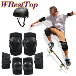 WRESTTOP Adult/Teen Knee Elbow Pads and Wrist Guard Helmet Full Protective Gear for Roller Skating, Skateboarding, Bike, Cycling