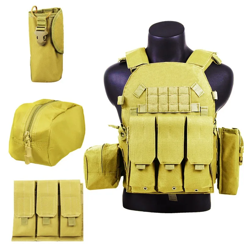 Special Forces Bulletproof Back Tactical Vest Lightweight Multi-Functional Outdoor Expansion Hunting Pockets Body