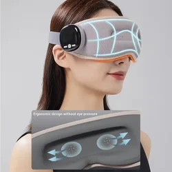 Eye Massager with Heat, Smart Eye Massager for Migraines,6 Modes ,Heat Compression Eye Massage,Heated Eye Massager Foldable