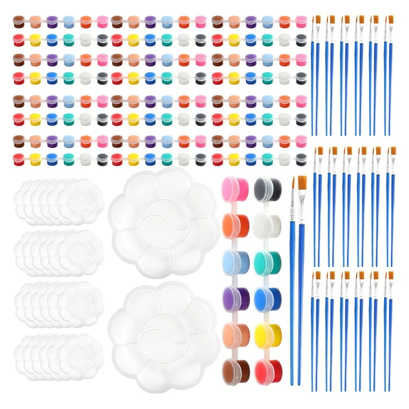 Mini set di colori acrilici da 360 pezzi, strisce di vernice acrilica per bambini e adulti, set di colori per bambini per parti domestiche