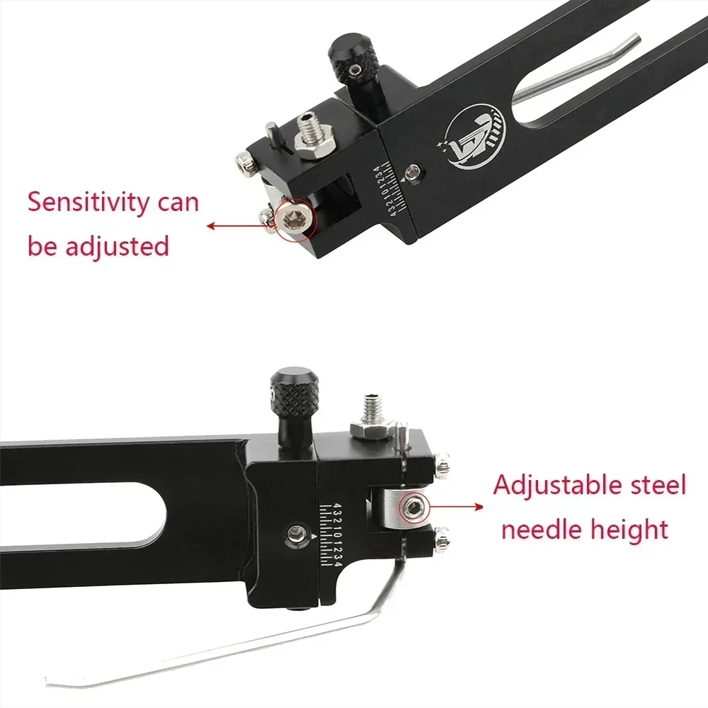 Archery Arrow Rest Aluminum Alloy Adjustable Sensitivity for Right Hand Outdoor Recurve Bow Target Shooting Hunting Accessories