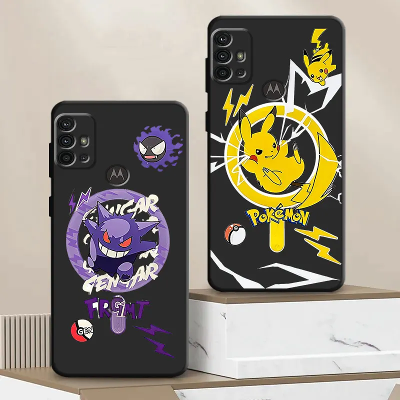 P-Pokemon G-Gengar Case for Motorola Moto G9 Plus Play Power G200 Edge 20 Pro Lite 30 40 Pro 30 Neo One Fusion Plus Soft