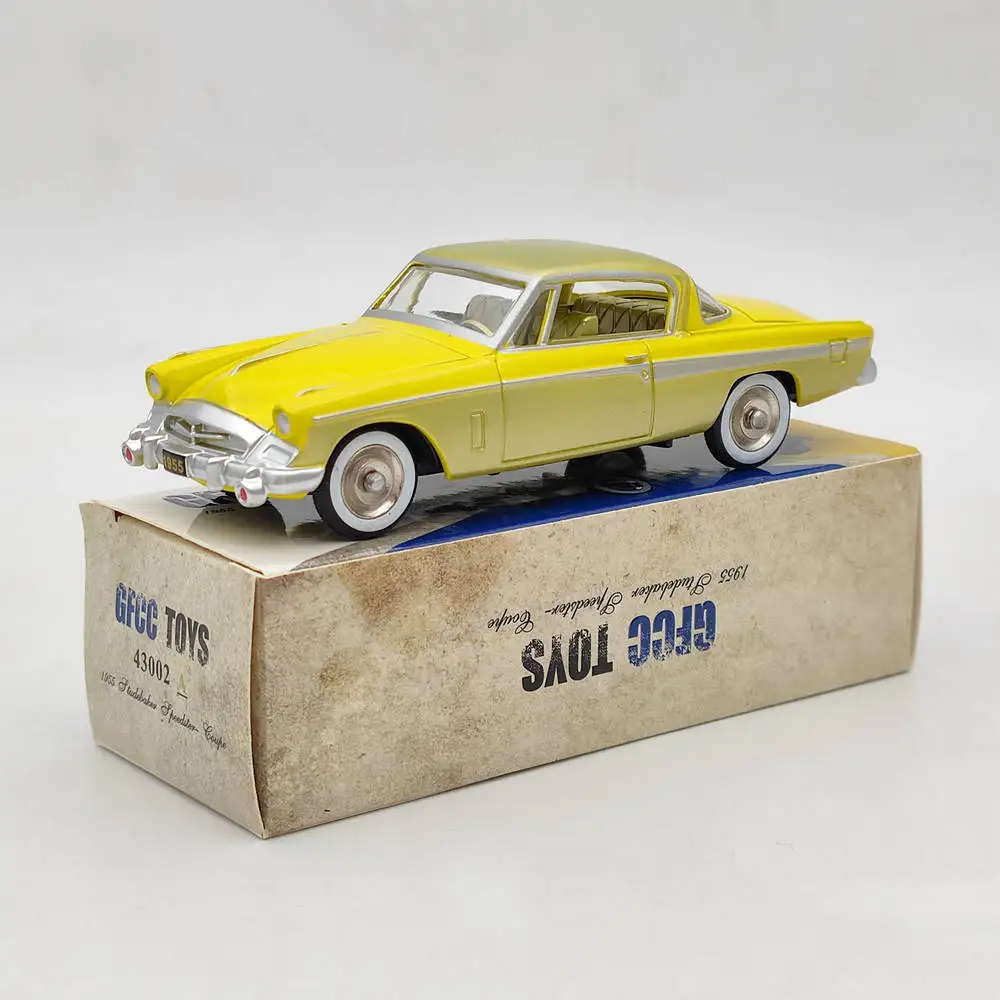 

GFCC 1:43 For 1955 Studebaker Speedster-Coupe #43002A Alloy car model Toys Limited Collection Yellow