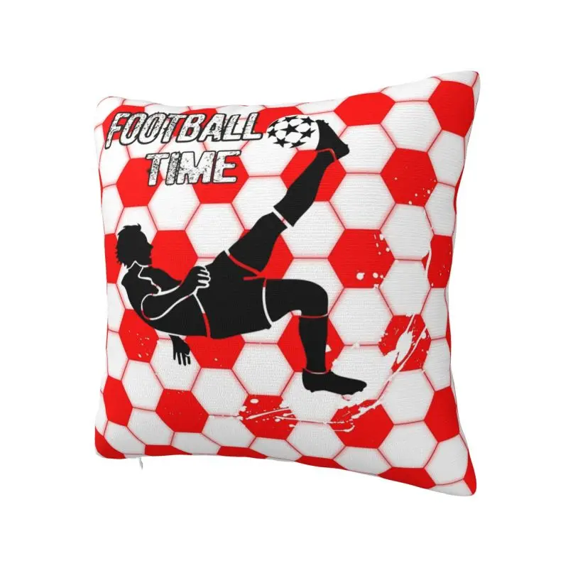 Custom Nordic Style Football Soccer Cushion Cover 40x40cm Velvet Pillow Case for Sofa Square Pillowcase Home Decorative