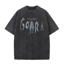 Washed Vintage French Metal Band Gojira The Flesh Alive Album Cover T-shirt Men Women Rock Oversized Tshirt Mens Casual T Shirts