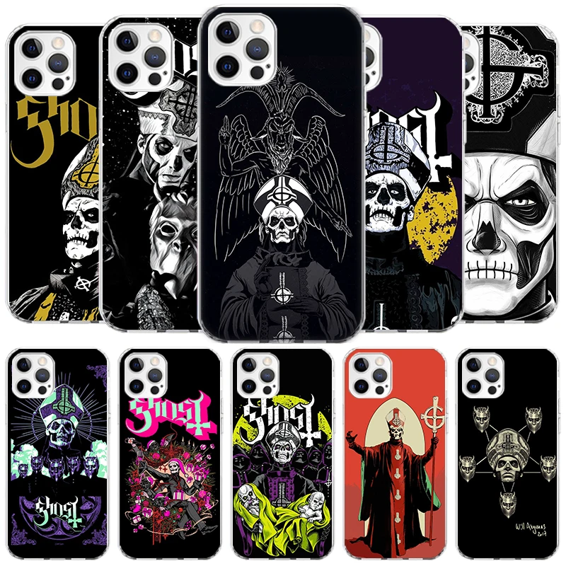 Ghost Papa Emeritus Cover Phone Case For iPhone 16 15 14 13 12 Mini 11 Pro Max X XS 7 Plus 8 + SE 2020 Soft Fundas Shell