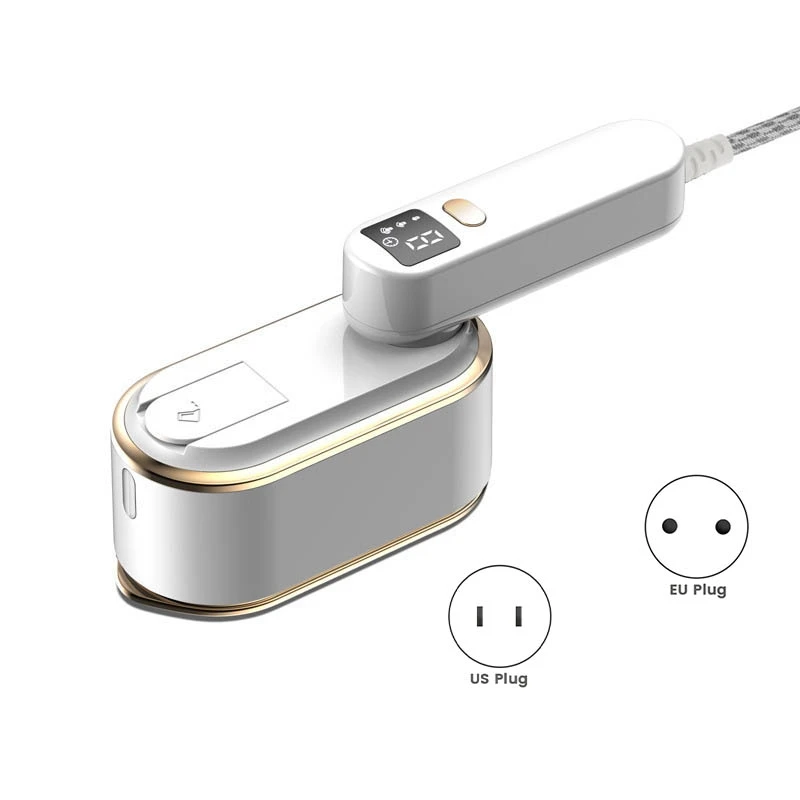 Vaporizador de viaje para ropa Mini portátil -1200 vatios 10S calentamiento rápido - Con pantalla digital para el hogar, viajes