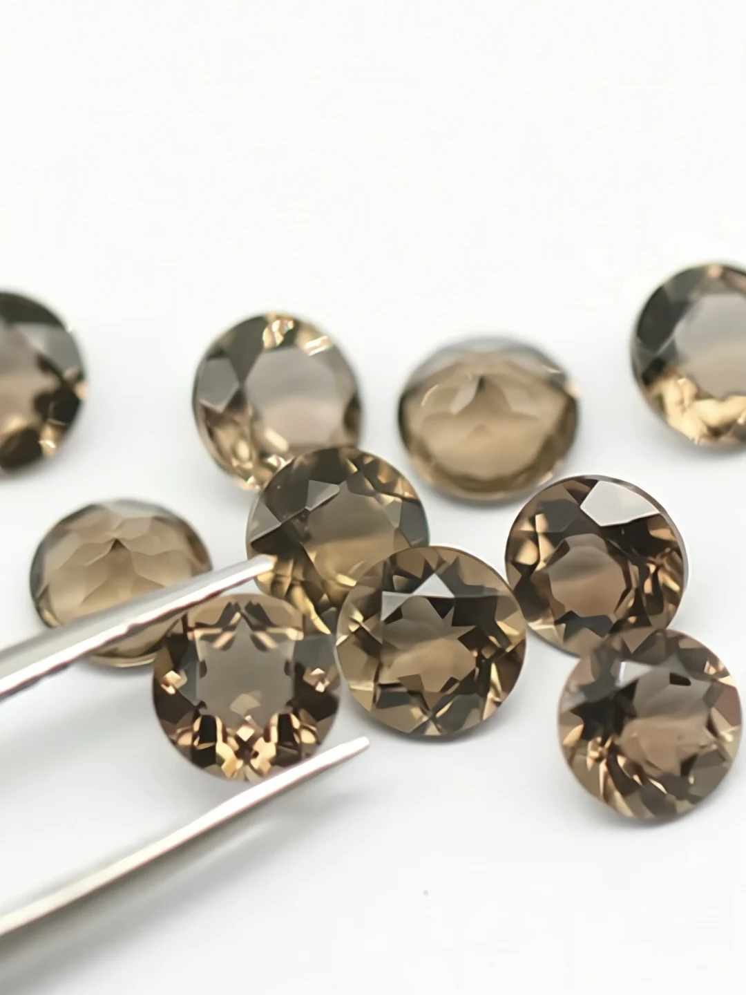 

50pcs Authentic Natural Smoke Quartz Big Sizes Round 7mm-10mm