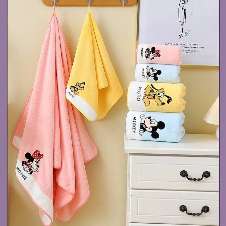 

Disney Towel Increases and Thickens The Absorbent Coral Fleece Towel To Take A Bath and Wash Your Face Soft and Skin-friendly