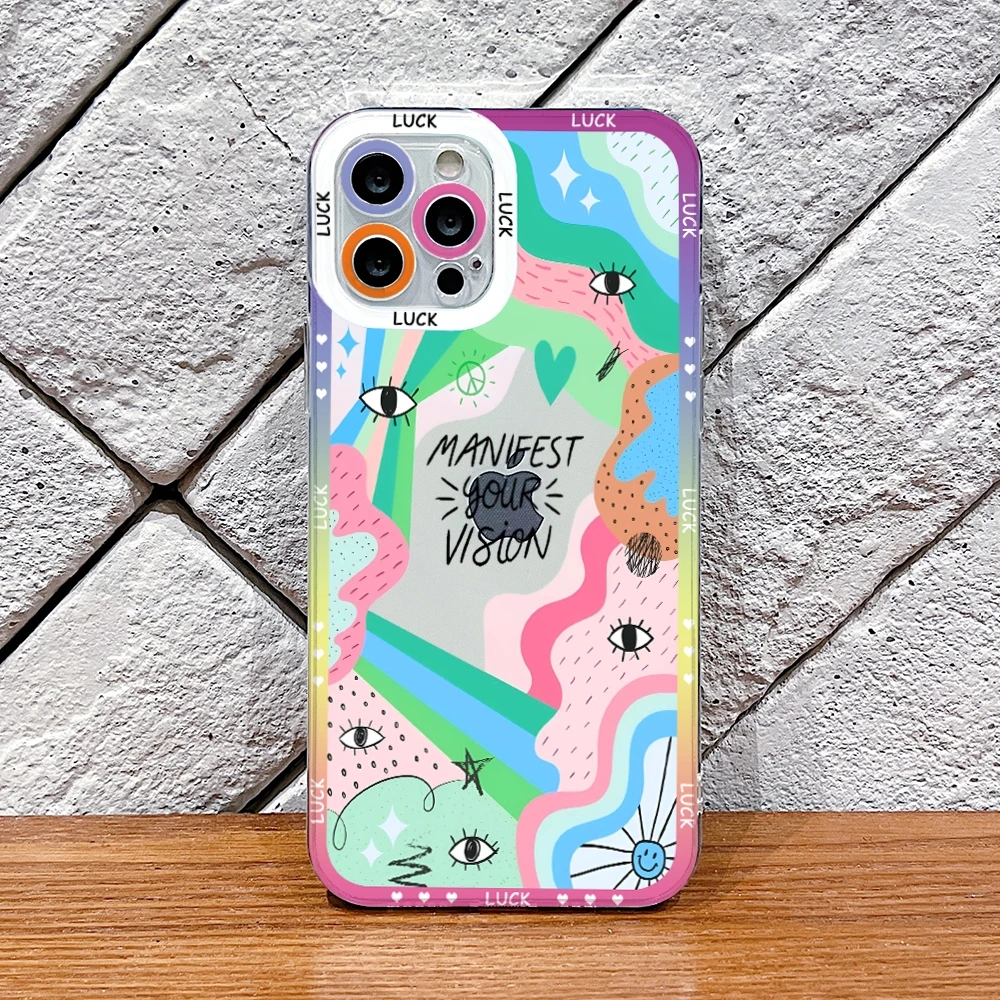Turkish Blue Evil Eye Phone Case for Oppo Realme C67 C65 C63 C55 C53 C35 12 10 9 8i 8 7 Pro Plus 4G 5G Border Print Clear Cover