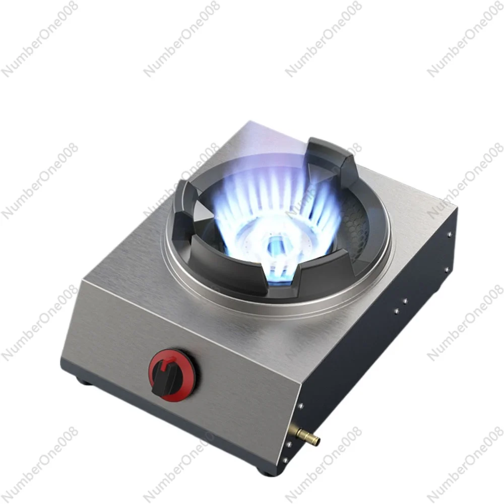 Portable Single Gas Burner, Stainless Steel Household Cooktop for Kitchen, Compact Tabletop Stove