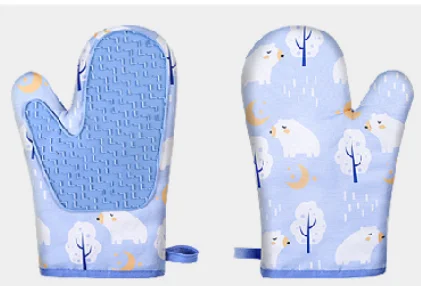 

Oven Mitt and Pot Holder Set with Apron, Silicone Heat Resistant Kitchen Cooking Baking Grill Set