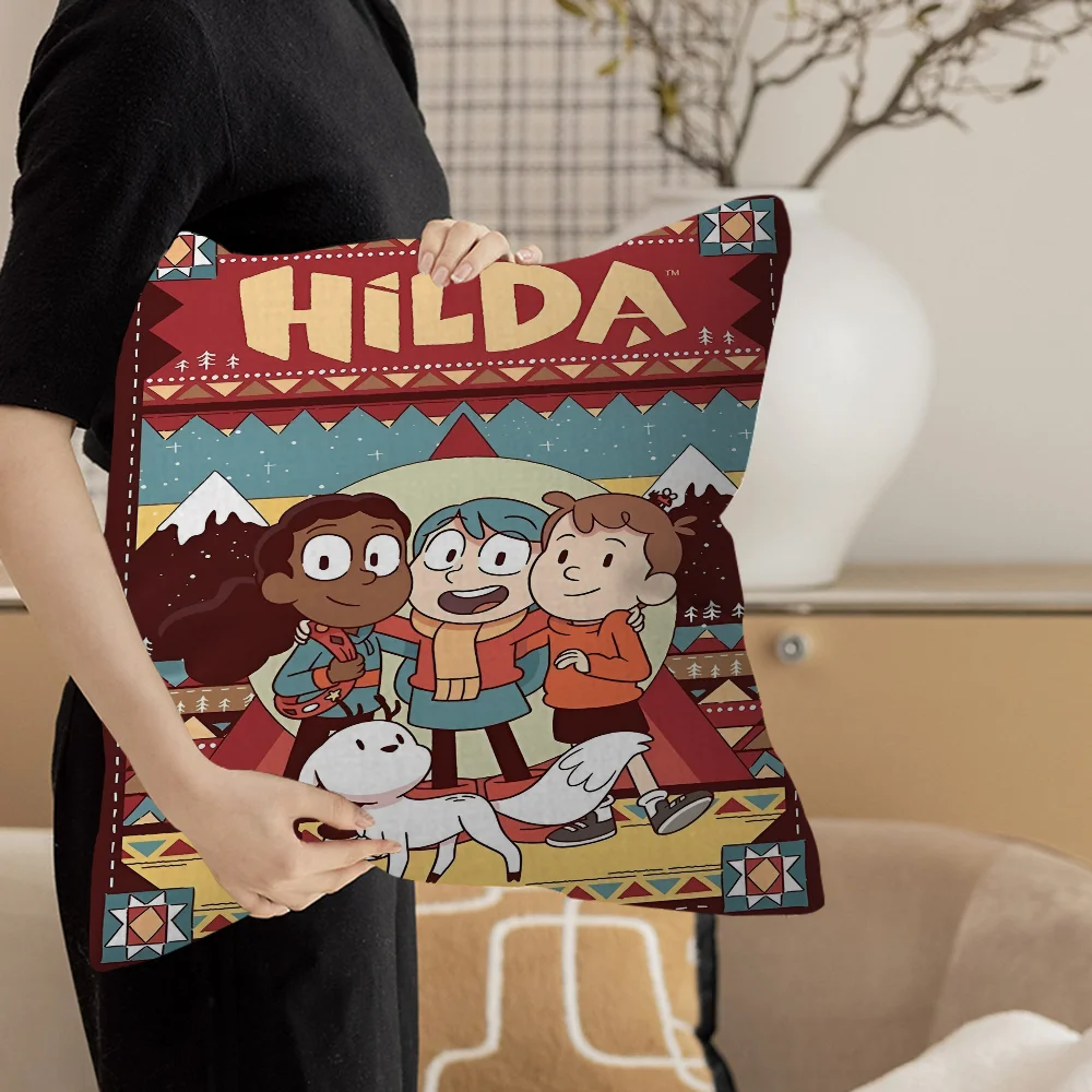 Animated TV Series H-Hilda Pillow Cushion Cover Pillowcase Living Room Sofa Home Decor Customized #3