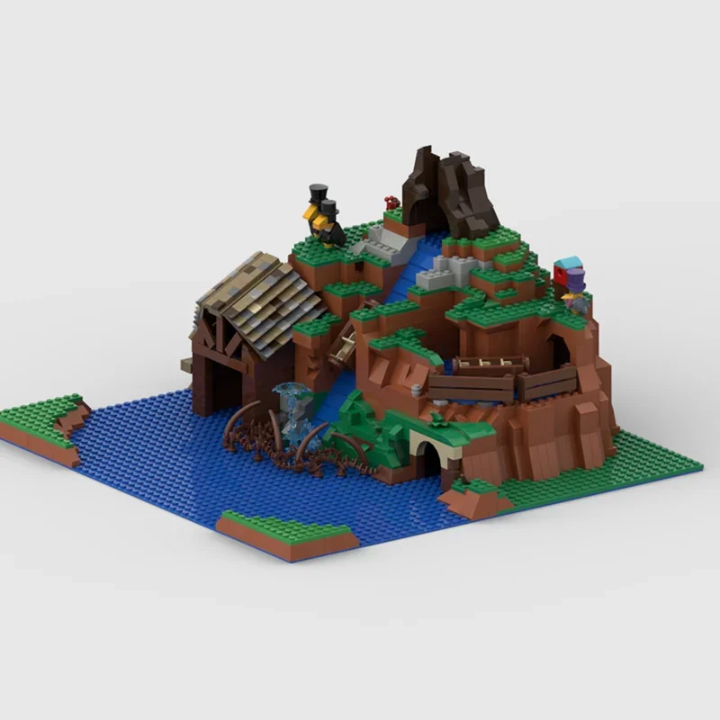 Klocki konstrukcyjne Moc, Splash Mountain, technologia, klocki modułowe, model, prezenty, zabawki świąteczne, zestawy DIY, montaż