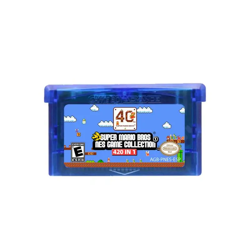 GBA Game Cartridge Video Game Console Card Mario 40th Series 420 450 in1 Suoer Mario Bros New Game Collection Prezenty Zabawki