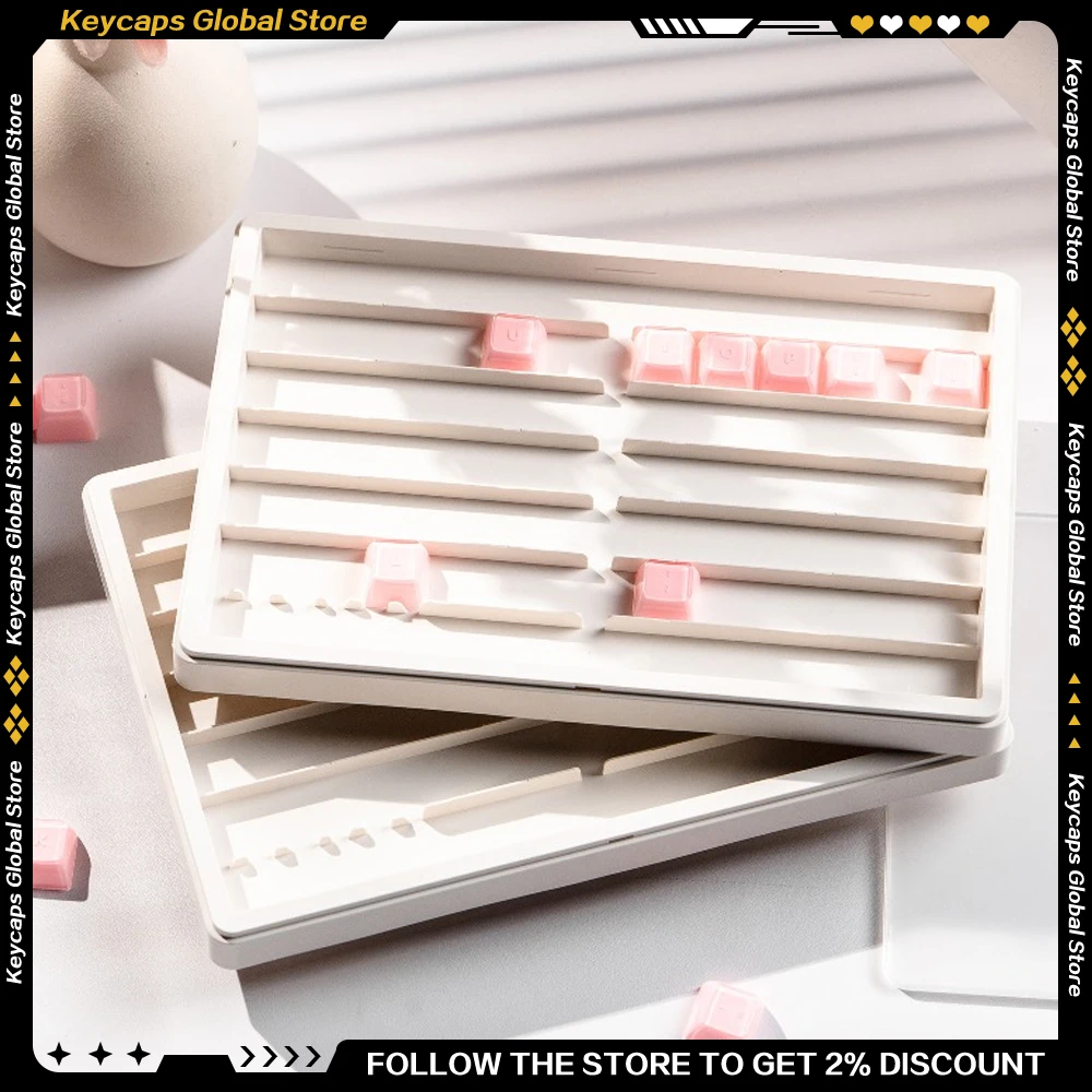 Womier Keycap Storage Box 2-Layer Drawer Type Anti-Oxidation Jewelry Organizer for Home Office Desktop Accessory Storage