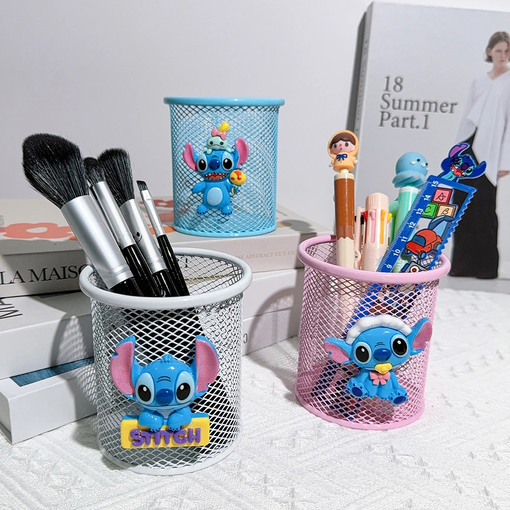 1pcs Cute Cartoon Metal Pencil Holder for Office and Home, Cosmetic Storage, Holiday Gift for Students Perfect Desktop Storage