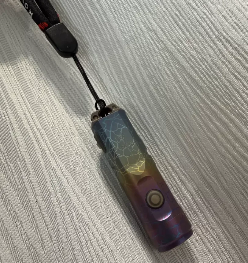 Used EDC RovyVon A11 Titanium Alloy Mini Strong Light Flashlight Torch Lamp decompression toy