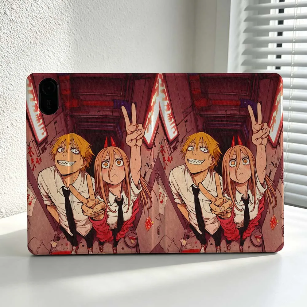 Cute C-Chainsaw Man Anime Cover For Xiaomi Redmi Mi Pad 8 7 6 5 4 2 SE K Pro Max Ultra Poco Pad Soft Inch Tablet Case