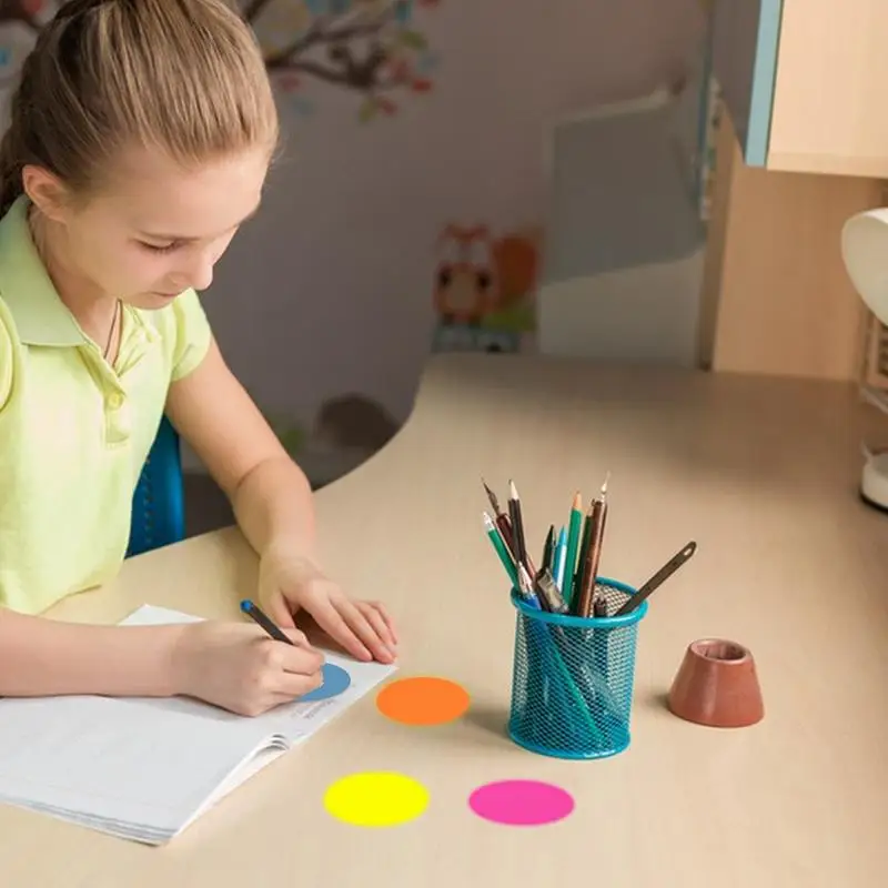 منصات مستديرة ذاتية اللصق ، لاصقة ملونة زاهية ، وسادات ملونة ، لوحة قوية ، 360 قطعة