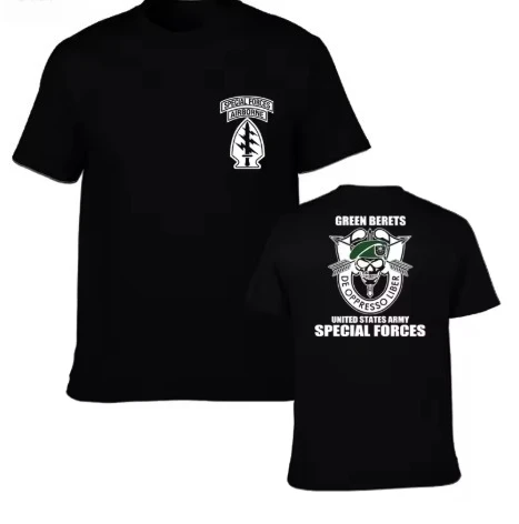 2026 new Retro military green emblem pattern men's and women's universal printed T-shirt