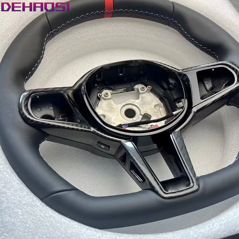 

Улучшенный кожаный чехол на руль для BMW 3, 4, 5 серии G01, G02, G05, G20, G80, G82, G22, G26, G30, G32, G87, F90, F95. Автоаксессуары.