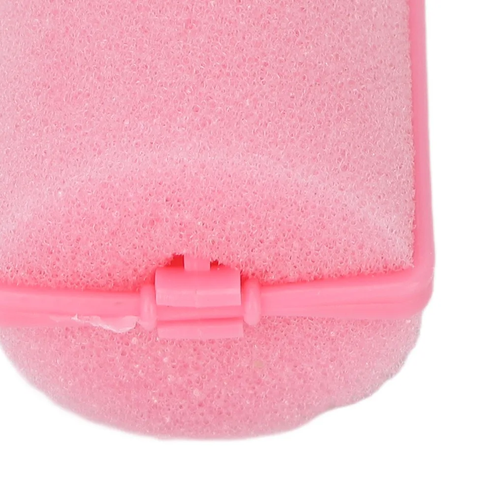 12pcs Styling Tool Soft Foam Sponge Hair Roller Pink Daily Hair Roller Set Flexible Portable Foam Hair Roller Home Salon