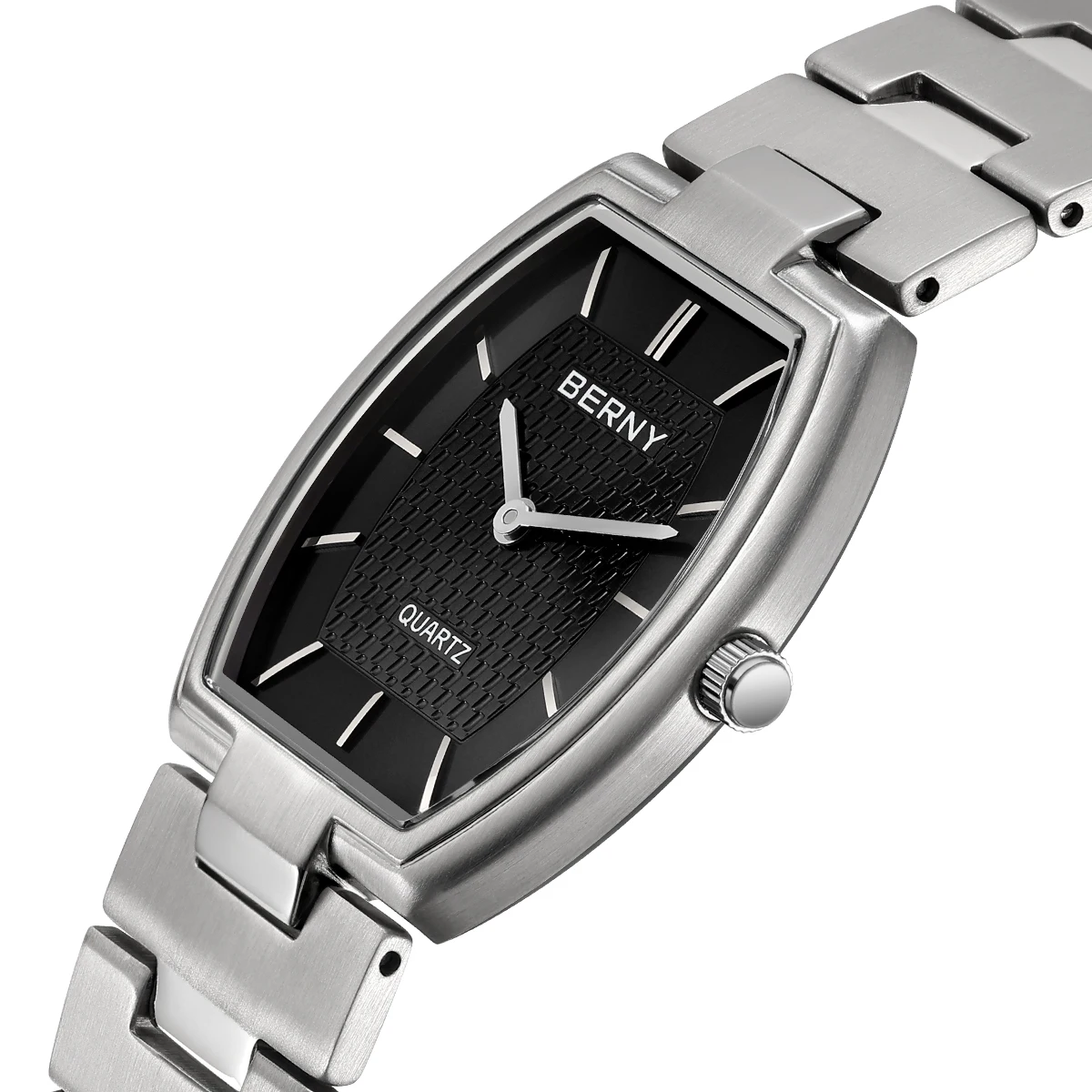 BERNY Watches for Men Vintage Elegance Ultra-Thin Tonneau Quartz Watch Ultralight Classic Dress Wristwatch for Business - Image 2