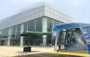 Automatic tunnel type, high pressure continuous car washing machine