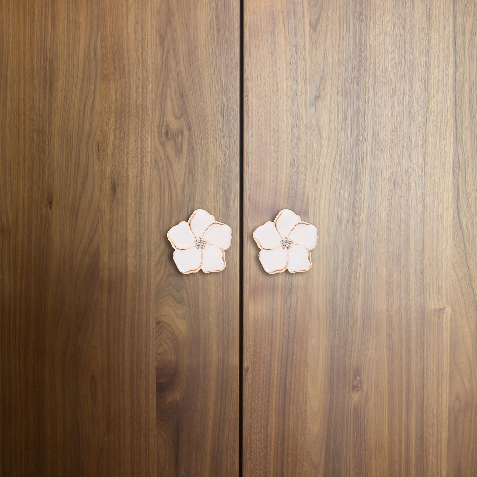 

5PCS Green Zinc Alloy Drawer Knob Cabinet Door Handle Creative Flower Shape Furniture Pull Wardrobe Bookcase Cupboard