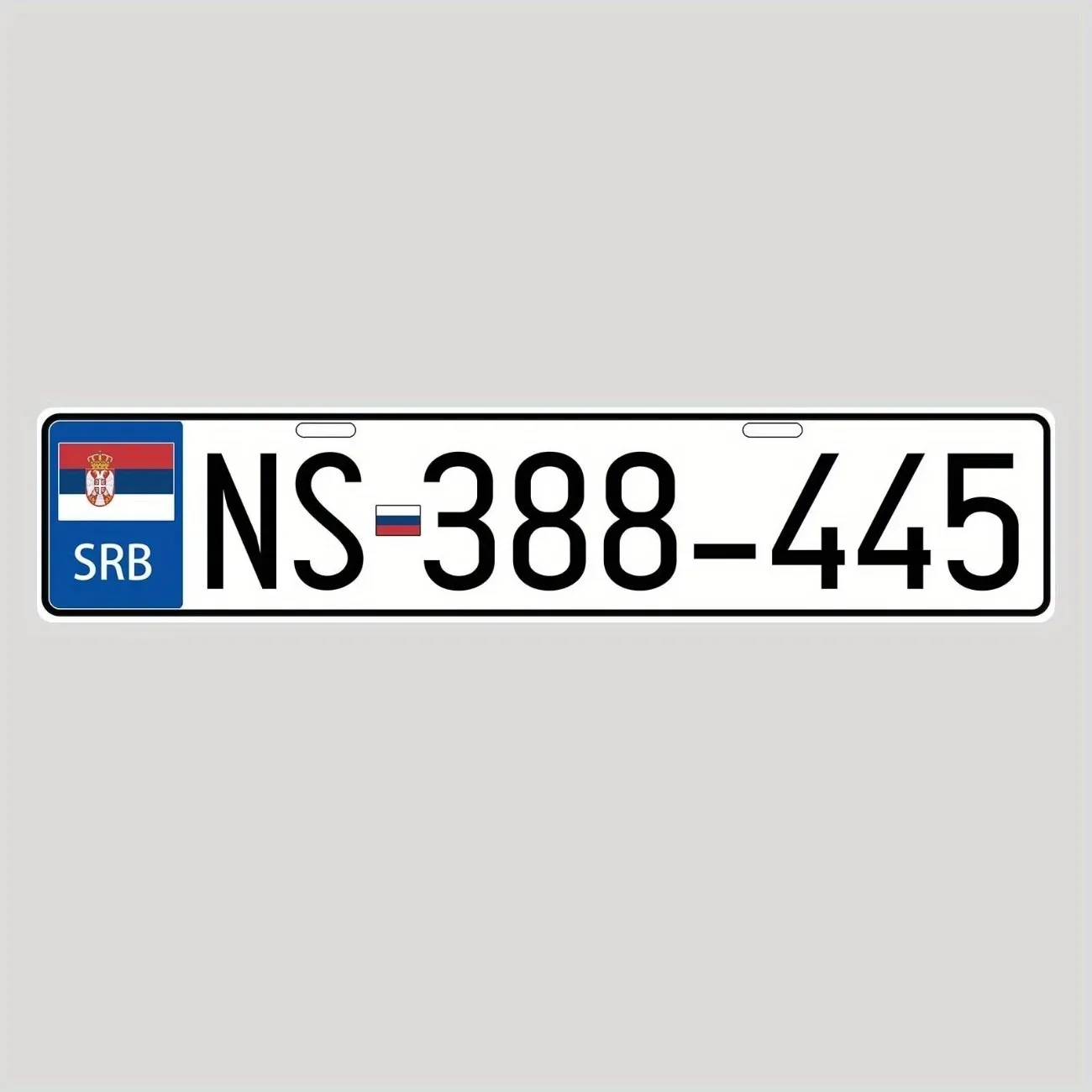 Customizable Retro Serbian Metal License Plate - Custom Text Car/Home Decor, Vintage Decorative Sign (Decorative Only) image 5