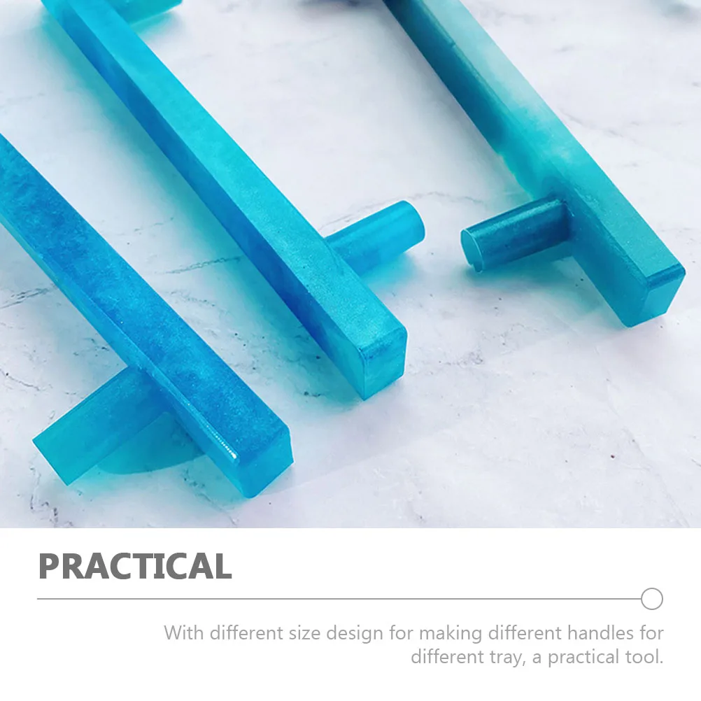 

2Pcs Silicone Mold Tray Handles Resin Casting Epoxy Diy Short Long Versions Fruit Tea Decorative Practical Safe