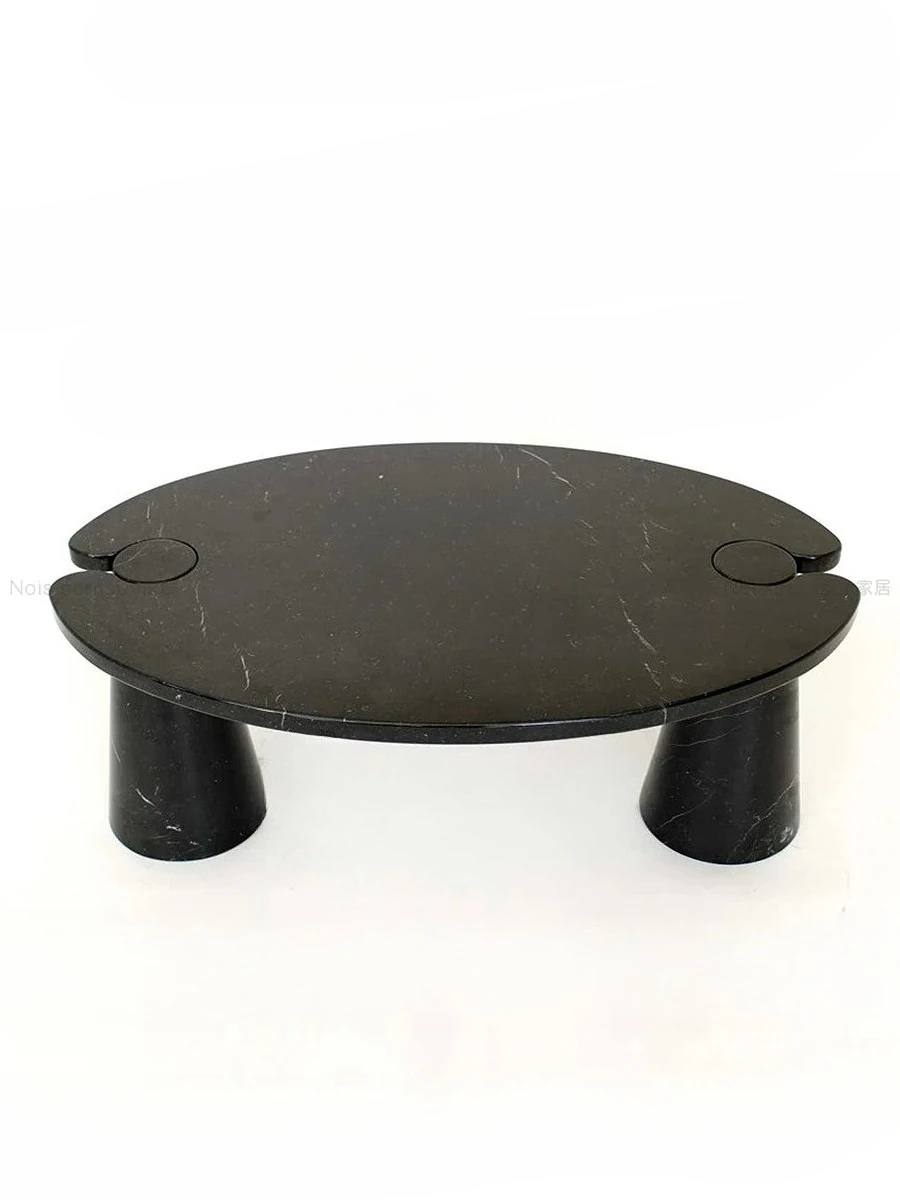 

Овальный мраморный журнальный столик в скандинавском минималистском стиле, высококачественная модель, гостиная, диван, журнальный столик