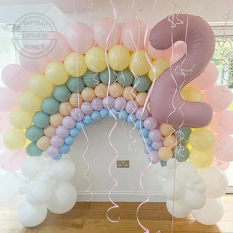 

215pcs Colorful Macaron Balloons Garland Arch Kit Confetti Balloons Set for Easter Wedding Birthday Baby Shower Party Decor 2024