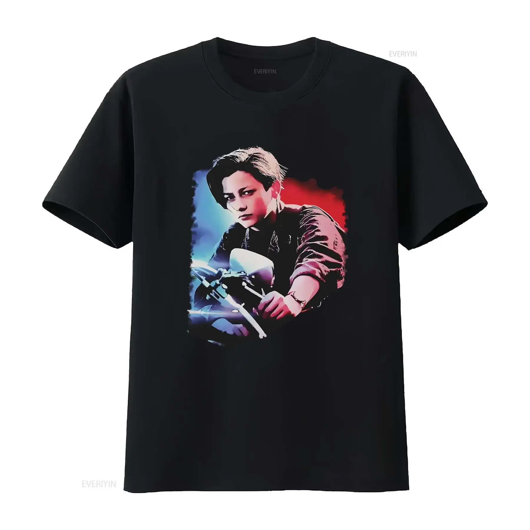 Vintage John Connor Pop Art Portrait T Shirt Inspired by Terminator 2 Judgment Day vintage Washed Top For Everyday Wear Casual