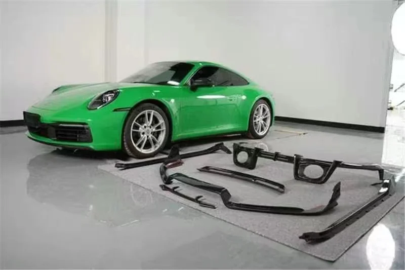 

Передняя губа заднего бампера из углеродного волокна для Porsche Carrera 911 992 2020 2021 2022 2023 комплект боковой юбки спойлера