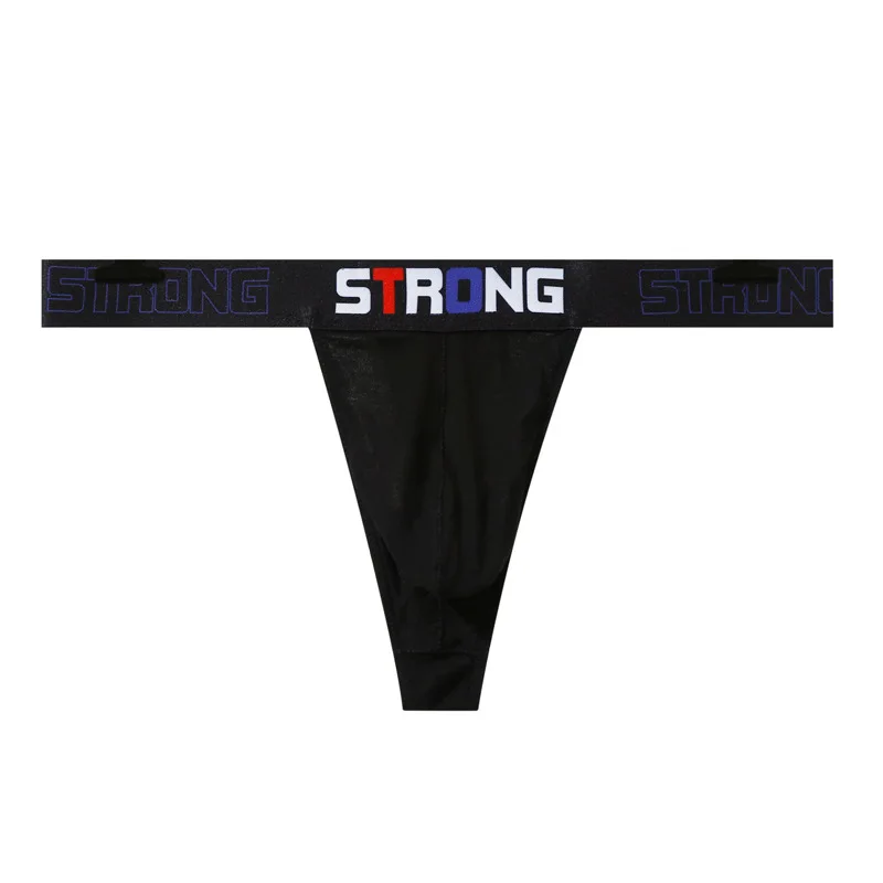 Men's Thong Modal T-Shaped Panties Sexy Low-Waist Underwear Convex Pouch Jockstrap Underpants Sports Breathable Thongs G String