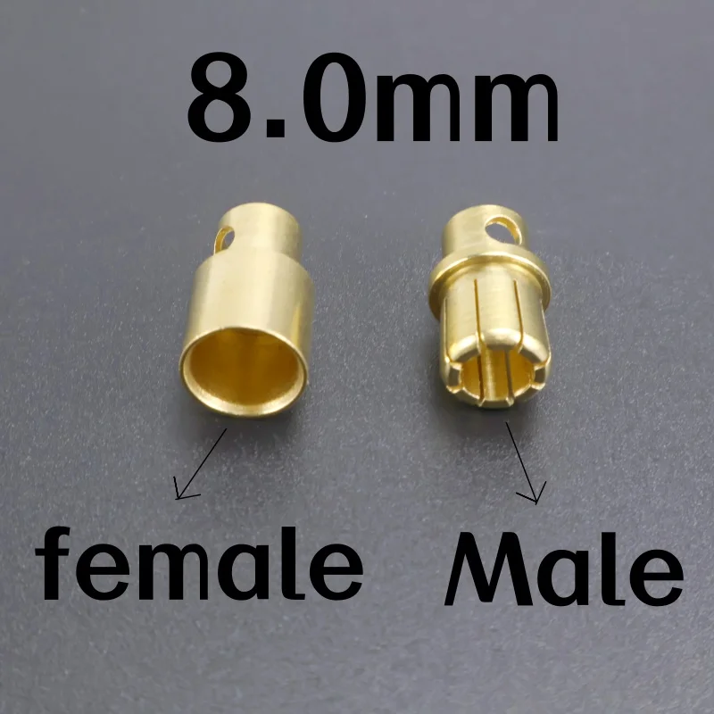 

10/20Pairs 8mm Male Female Bullet Banana Plug Connector for Lipo Battery ESC Motor Remote control toy parts