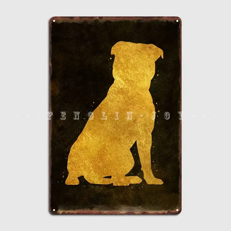 Staffordshire Bull Terrier Metal Sign Club Party Club Bar Decoration Plaques Tin Sign Poster