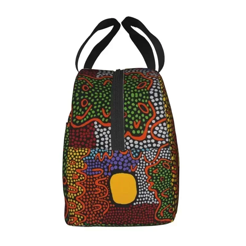 Yayoi Kusama Art Portable Lunch Boxes Waterproof Colorful Polkadot Abstract Thermal Cooler Food Insulated Lunch Bag Office Work