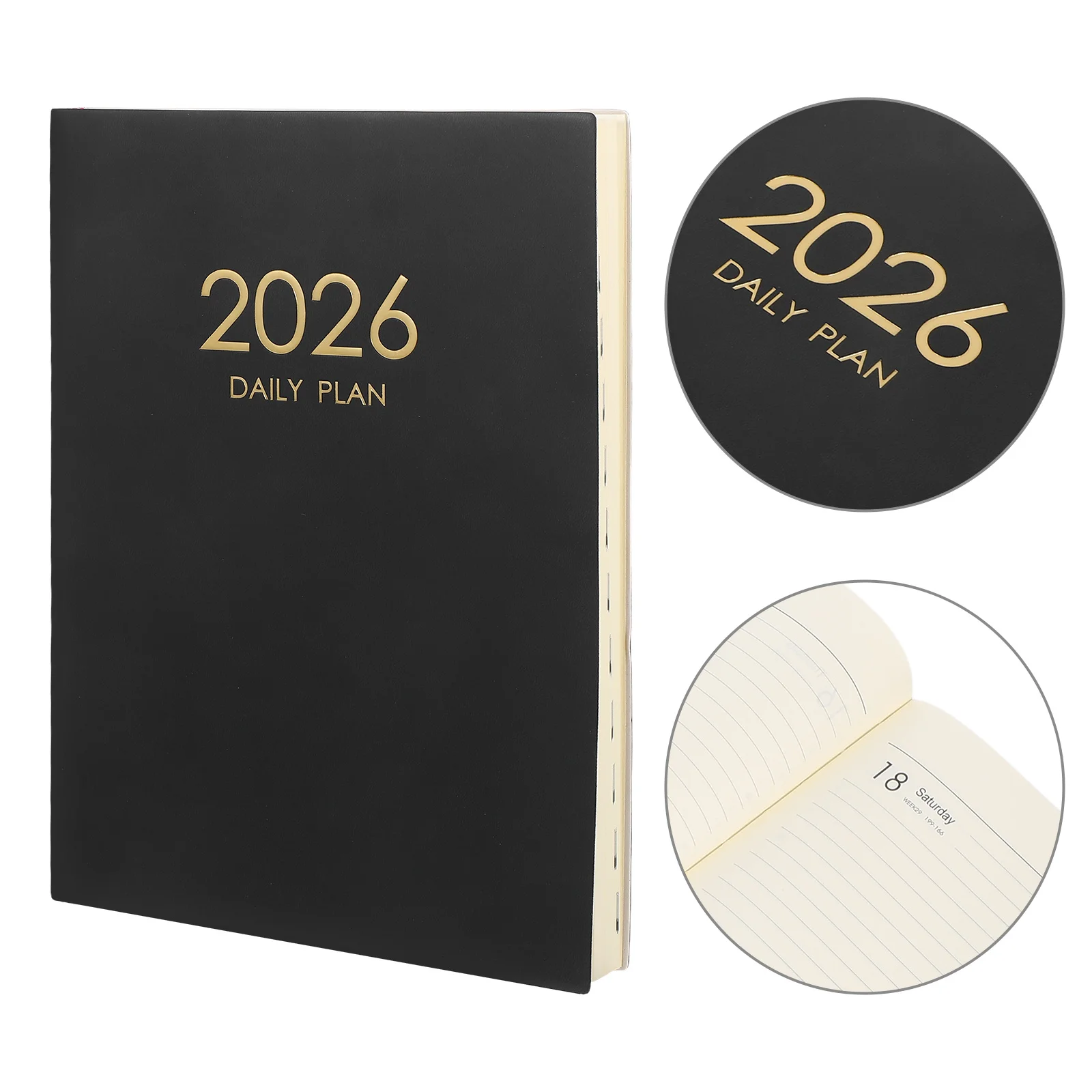 

2026 Daily Planner 356 Days Pu Schedule Notebook A4 11.2X8.2 English Academic Calendar Work Organizer Monthly Weekly