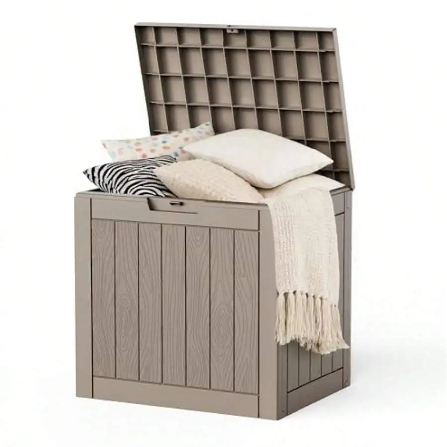 Deck Box Small Deck Box For Indoor And Outdoor, Waterproof Storage Boxs For Patio Furniture, Garden Tools, Cushions, Lockable An