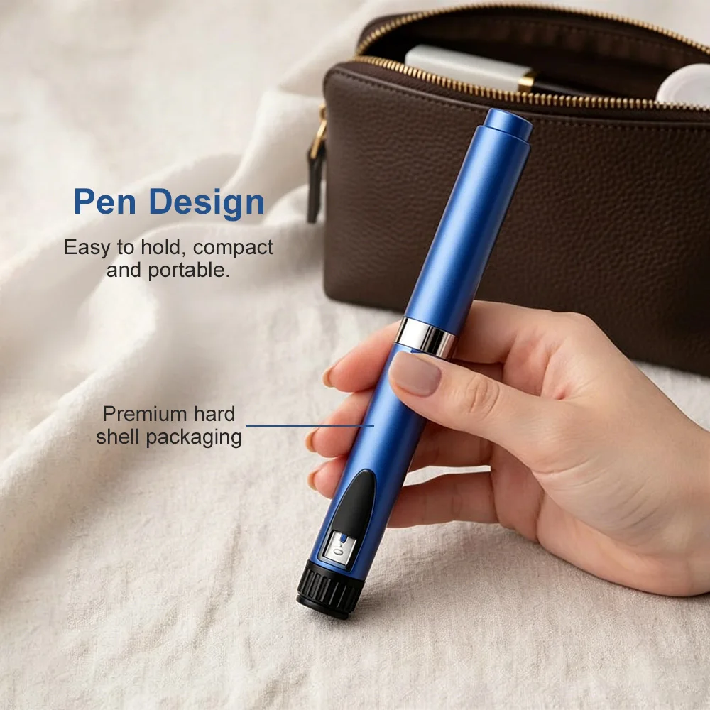 Reusable Insulin Injection Pen with 10PCS 3ml Cartridges, 60 Unit Adjustable Peptide Pen Injector, Dose Control Injection Pens
