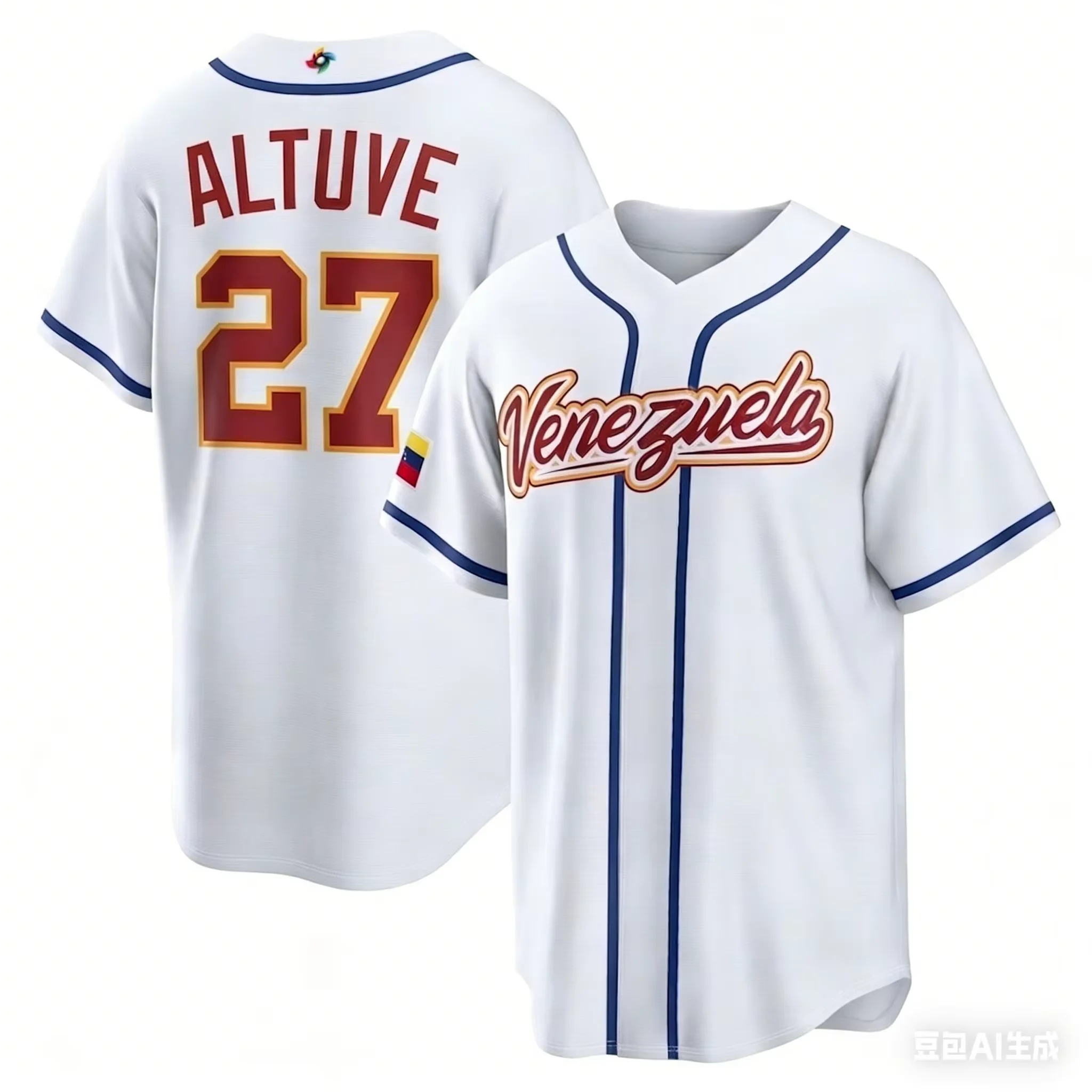 2026 New 3d Printing Venezuela WBC Home Baseball Jersey Ronald Acuna Jr #21 Jose Altuve #27 Men Kids Sports Baseball T Shirts