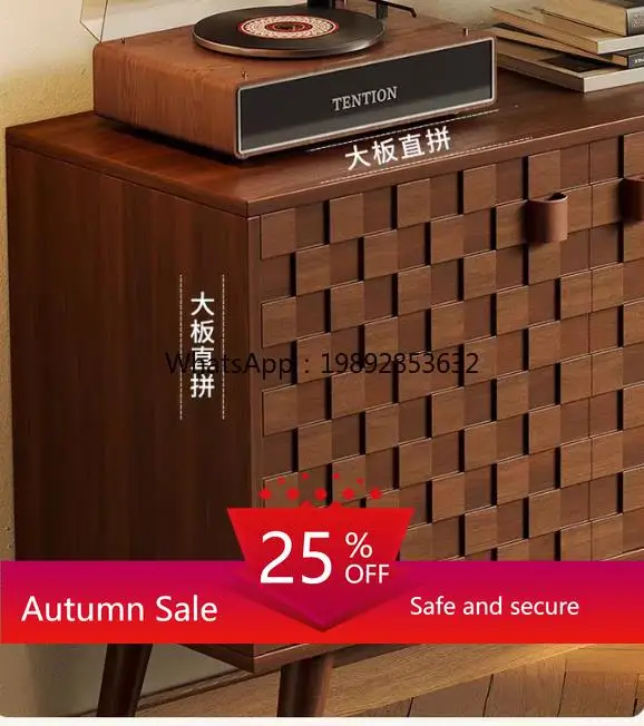 

retro solid wood porch cabinet against the wall storage living room household dining side cabinet medieval solid wood