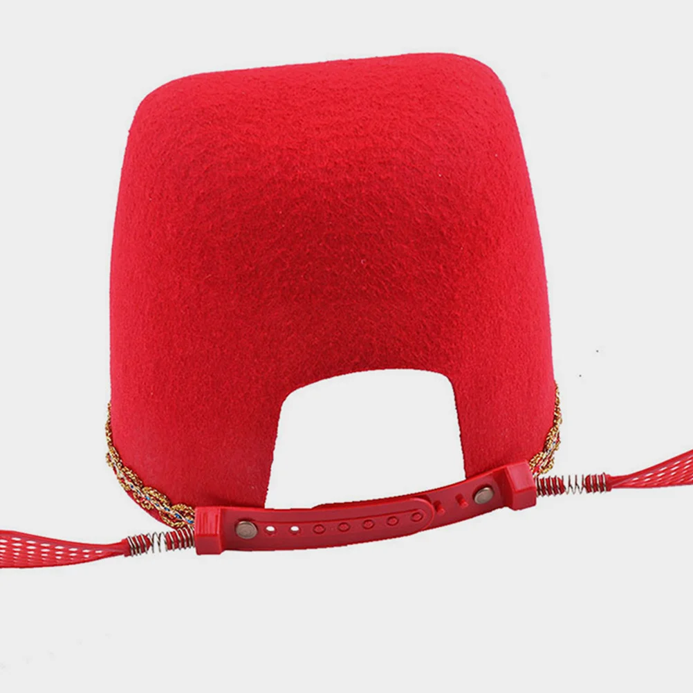 Festival headwear tradicional chinês chapéu prop cor brilhante retro olhar traje acessório para festa dança desempenho