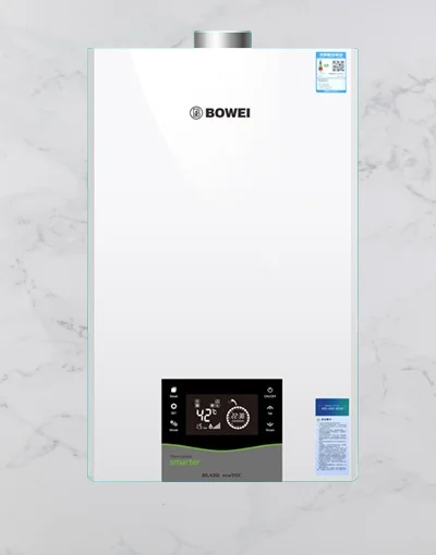 BOWEI Hot Water Gas Geyser Compact Wall-Hung Boiler App-Controlled Overheat Protection 250-499 ft Heating Area Bathroom